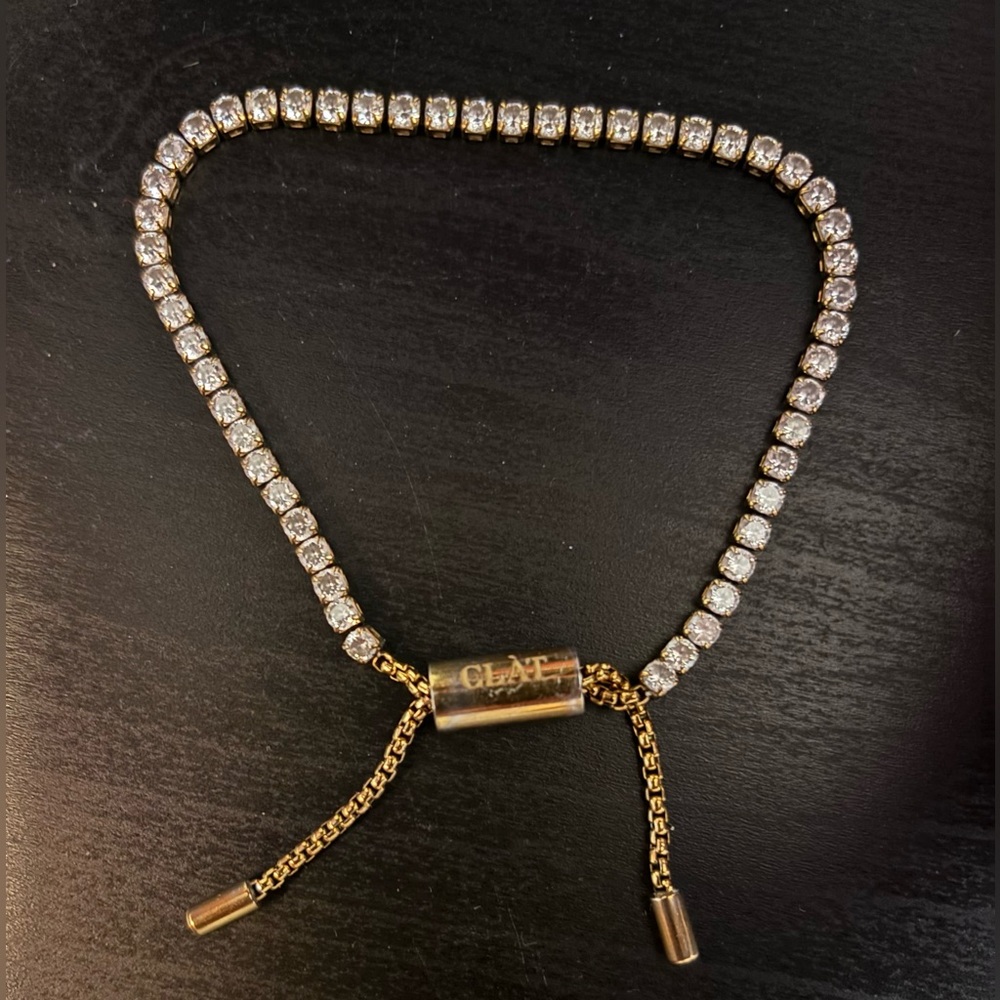 CLAT - Gold plated adjustable Tennis Bracelet